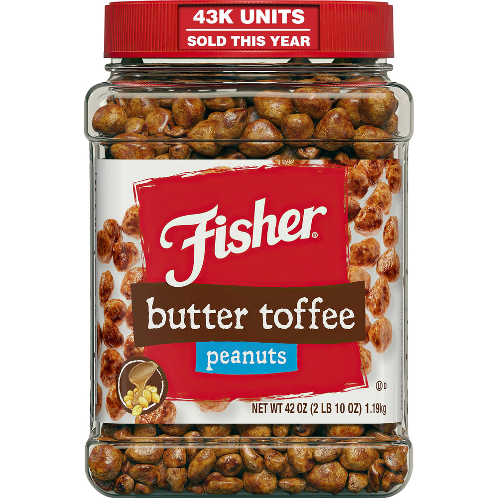 CHEF'S NATURALS Fisher front canister showing full 42 oz product and resealable lid benefit