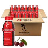 cheribundi front packaging showing 24-pack and clear product identity for convenient stocking