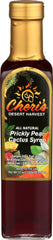 Cheri's Desert Harvest front bottle showing magenta syrup and brand benefit of vibrant flavor