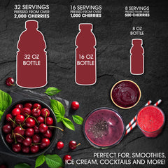 Cherry Bay Orchards concentrate blended into a smoothie, adds tart cherry flavor and color