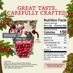 Cherry Republic handful on palm shows serving size and portion control