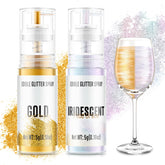 Cherrysea front packaging showing dual gold and iridescent sparkle bottles for easy decorating
