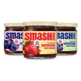 Chia Smash front packaging 3-pack showing flavors and benefits