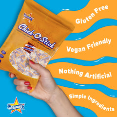 Chick o stick texture shot with coconut and peanuts for crunchy bite
