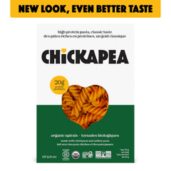 Chickapea close-up of dry spiral texture, highlights grain-free, high-protein composition