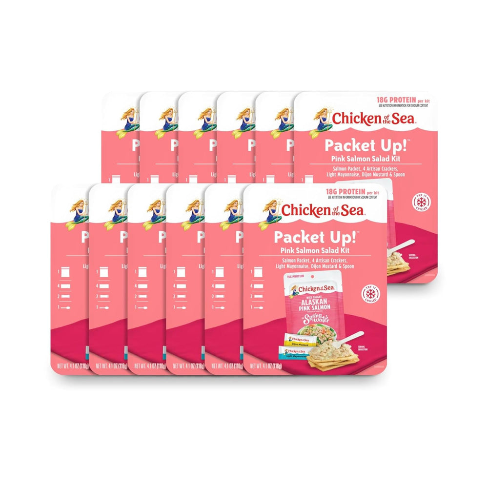 Chicken of the Sea front packaging showing 12-count kit and convenience