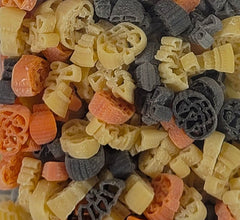 Chidester Farms pasta served in bowl showing colorful shapes and party-ready appeal