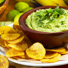 Chifles chip close-up texture highlighting crisp crunch and natural plantain