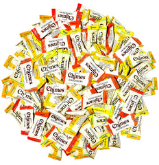 Chimes front packaging showing one-pound tropical mix bag for convenient snacking