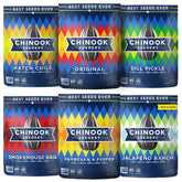 Chinook Seedery front packaging showing variety pack and low-salt benefit