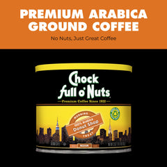 Chock Full o' Nuts can beside brewed cup portraying everyday enjoyment and pairing benefit
