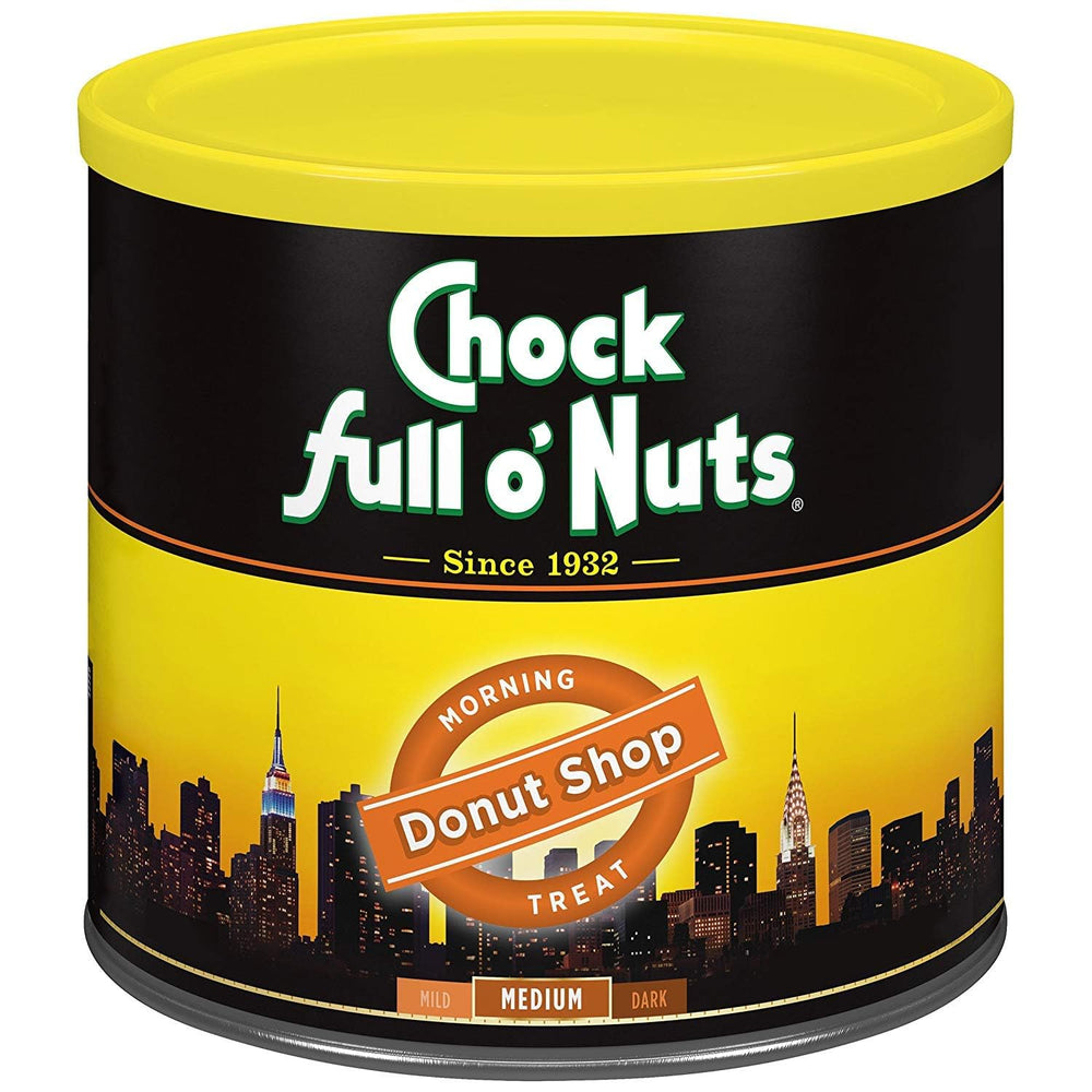 Chock Full o' Nuts front can showing branding and size for clear identification and trust
