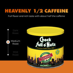 Chock Full o' Nuts ground coffee close-up highlighting smooth texture