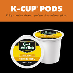 Chock Full o' Nuts opened pod with grounds exposed for easy recycling and disposal