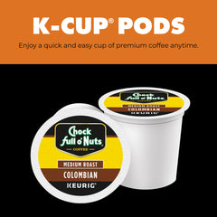Chock Full o' Nuts opened pack with pods arranged to show individual portion convenience and easy access