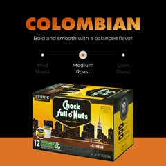 Chock Full o' Nuts pod inside single-serve brewer brewing a smooth, aromatic cup quickly