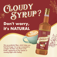 ChocZero syrup blended in iced coffee delivering hazelnut flavor fast