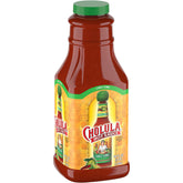 Cholula bottle front label showing chili lime branding and bulk size benefit
