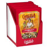 Cholula front packaging showing pack of 12 and quick meal benefit