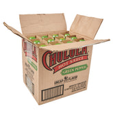 Cholula bottle front packaging showing brand and green pepper flavor benefit