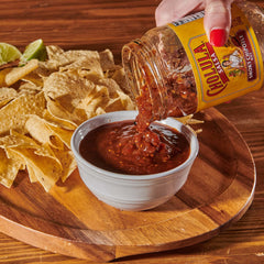 Grilled chicken topped with Cholula smoky chipotle salsa adding smoky heat and flavor.