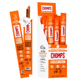 Chomps front packaging showing 24-count and antibiotic-free benefit