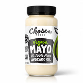 Chosen Foods jar front view showing label and plant-based mayo benefit