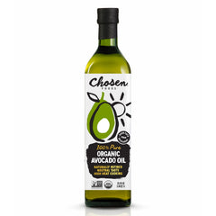 Chosen Foods front bottle view showing organic 1L oil and clear branding for pantry benefit