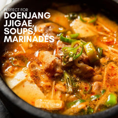 Chung Jung One paste dissolved in a stew bowl adding deep savory benefit