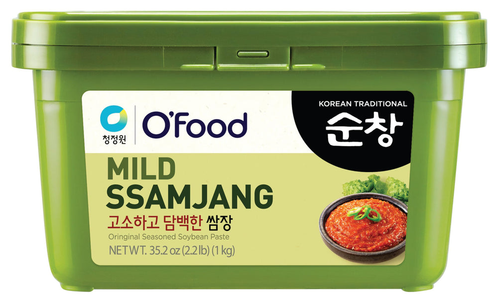 Chung Jung One front tub view showing label and large 1kg size freshness