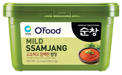Chung Jung One front tub view showing label and large 1kg size freshness