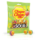 Chupa Chups front packaging showing bright sour assortment and quantity benefit
