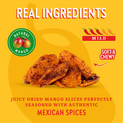CHUZA detail of chili seasoning sprinkled on mango emphasizing sweet‑heat