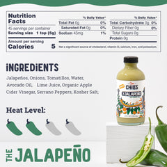 Cien Chiles label detail focused on Non-GMO, zero sugar, vegan claims for transparent benefits