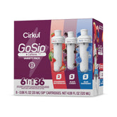 Cirkul GoSip front packaging showing six cartridges and benefits