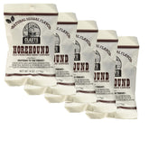 Claeys front packaging showing five 6-ounce horehound packs and clear branding, convenient storage