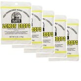 Claeys front tin showing lemon hard candy packaging and clear branding for easy grabbing
