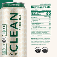 Close-up of CLEAN CAUSE can label texture and ingredient clarity for trust