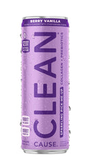 CLEAN Cause close-up of can texture highlighting natural ingredients and appeal