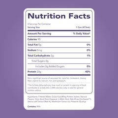 Clean Simple Eats close-up label detailing 20g protein and clean ingredients