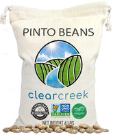 Clear Creek front packaging showing 4 lb bag and certification benefits
