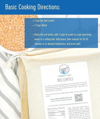 CLEAR CREEK cooked red lentil soup in bowl illustrating creamy, absorbent texture