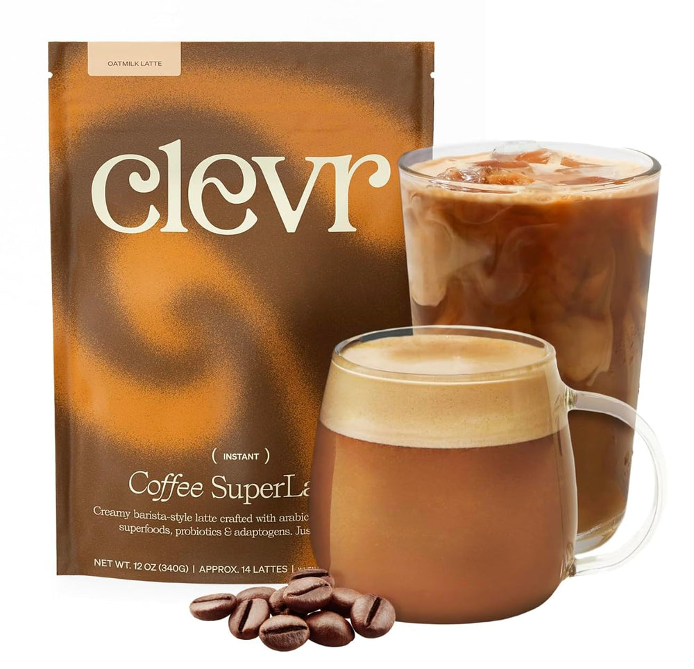 Clevr front packaging showing jar and brand, convenient 14 servings benefit