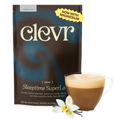 Clevr sleeptime front packaging showing jar and serving info for easy selection