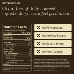 Clevr sleeptime measured scoop demonstrating serving size and simple preparation