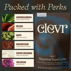 Clevr sleeptime powder texture close-up highlighting fine mixable consistency