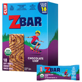 Clif Kid ZBar front packaging showing chocolate chip flavor and organic benefits