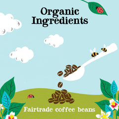 Clipper Tea instant coffee granules texture in spoon, illustrating fast-dissolve convenience