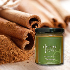 Cloister Honey drizzled on toast in kitchen scene showing warm breakfast use