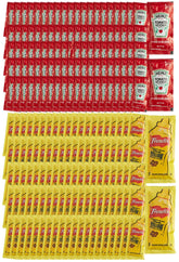 CMC Products front packaging showing 100 ketchup and 100 mustard packets, handy supply